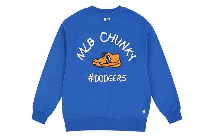 MLB Sweatshirts Unisex Blue Crew Neck Moderate Straight Fit