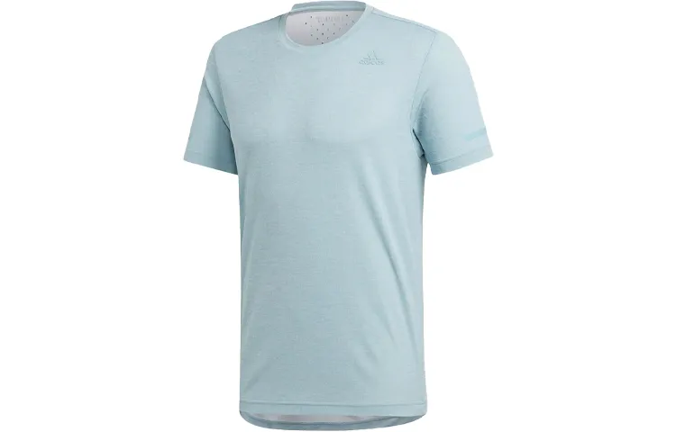 Adidas T-Shirts Men's Smoke Gray Crew Neck Moderate Straight Fit
