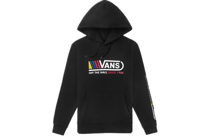 Vans Sweatshirts Unisex Black Hooded (Non-detachable) Moderate Straight Fit