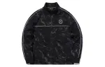 Li Ning Sweatshirts Men's Standard Black Print Stand Collar Moderate Cardigan