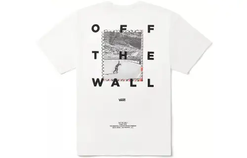Vans T Shirts Unisex White Crew Neck Moderate Straight Fit
