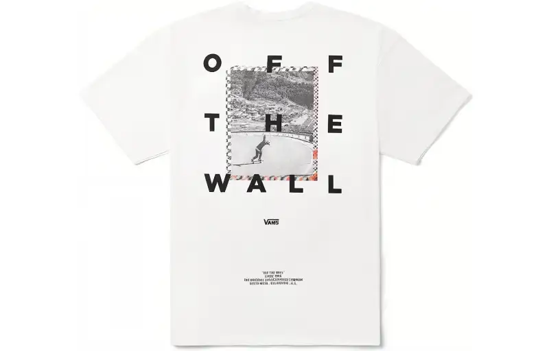Vans T Shirts Unisex White Crew Neck Moderate Straight Fit