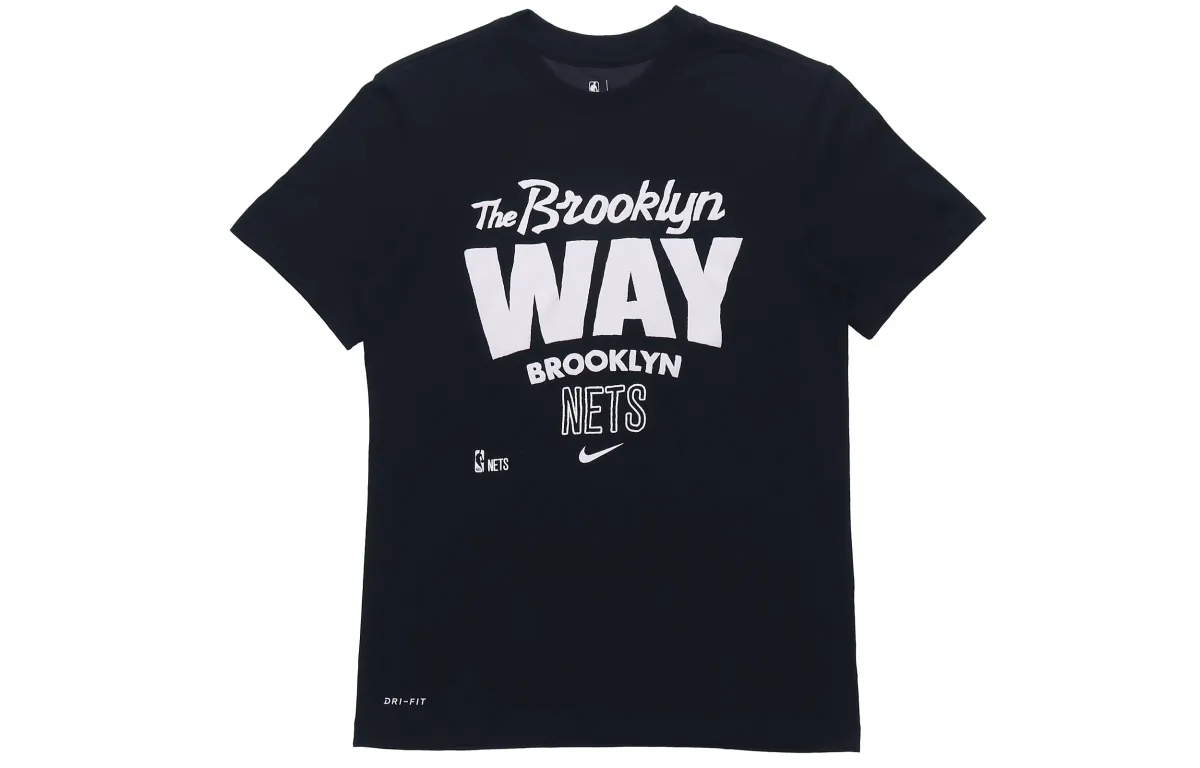 Nike Dri-Fit NBA Jersey T-Shirts Men's Black Crew Neck Moderate Straight Fit