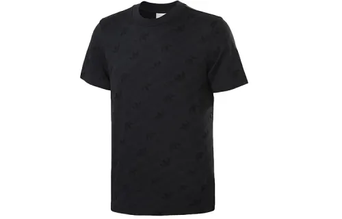 Adidas Originals T Shirts Men's Black Crew Neck Moderate Straight Fit