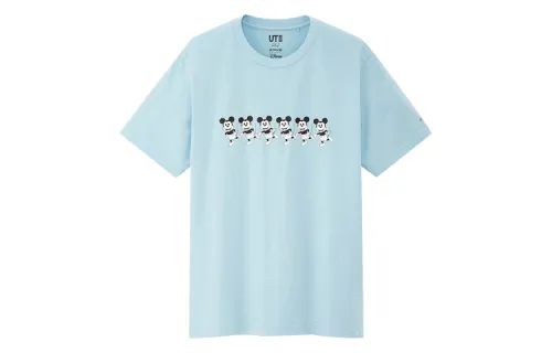 UNIQLO T Shirt Unisex Aqua Blue