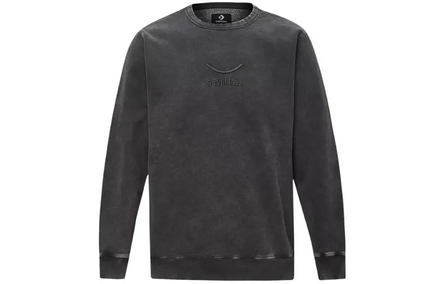 Converse Jack Purcell Sweatshirts Men's Ink Black Crew Neck Moderate Regular