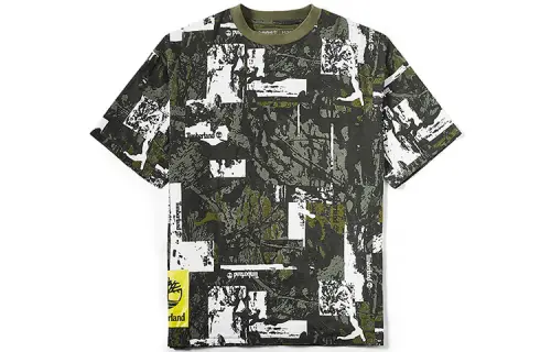 Timberland T Shirts Men's Multicolor Crew Neck Moderate Straight Fit