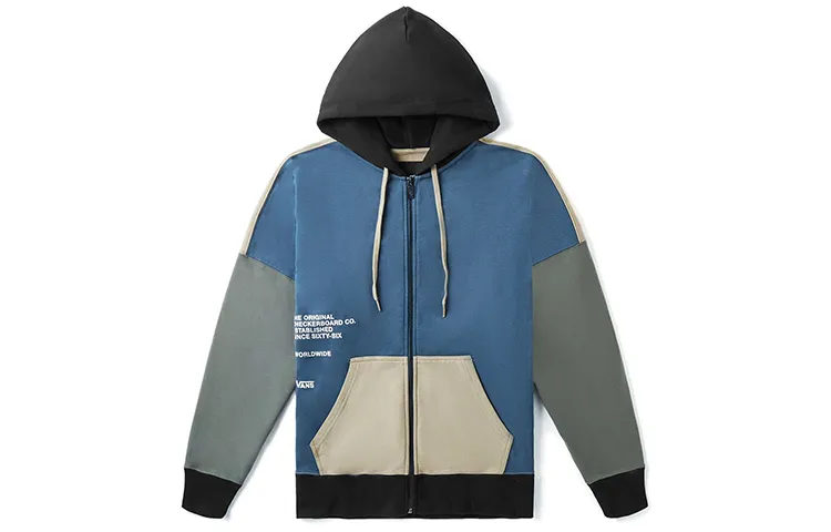 Vans Sweatshirts Men's Blue Hooded Moderate Cardigan