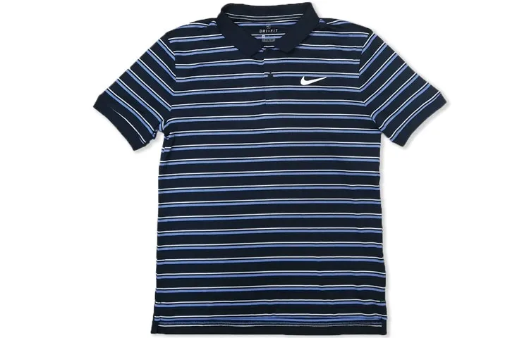 Nike T-Shirts Men's Blue Crew Neck Moderate Straight Fit