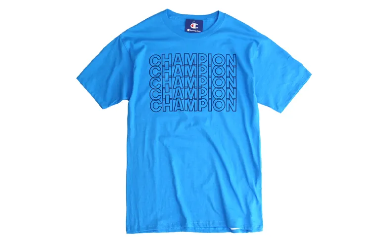 Champion SS20 Crew Neck Straight Fit T Shirt US Version Men's Blue