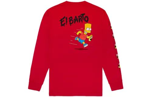 Vans Simpson Crossover T Shirts Men's Red Crew Neck Moderate Straight Fit
