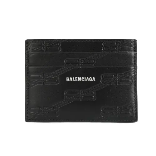 Balenciaga Cow Leather Card Holder Regular Men's Black