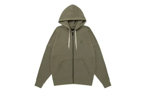 Vans Sweatshirts Unisex Green Hooded Moderate Cardigan