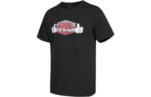 Vans T Shirts Men's Black Crew Neck Moderate Straight Fit