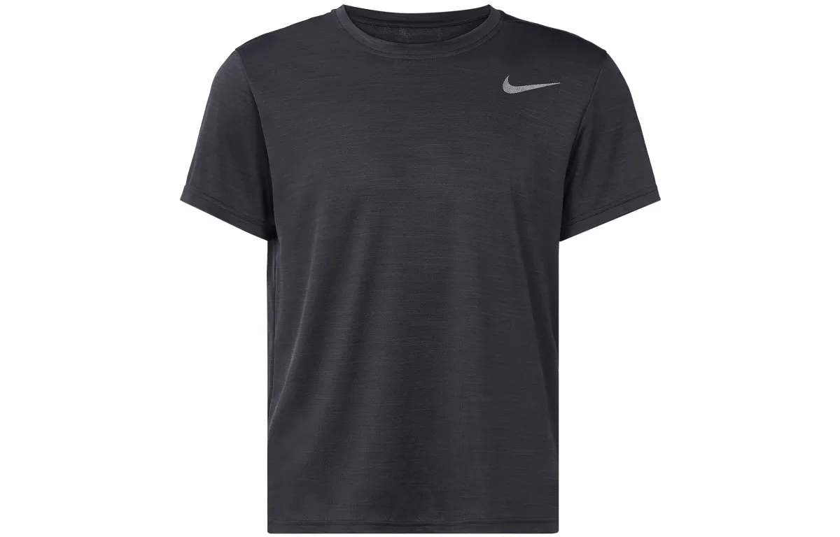 Nike T-Shirts Men's Black Crew Neck Moderate