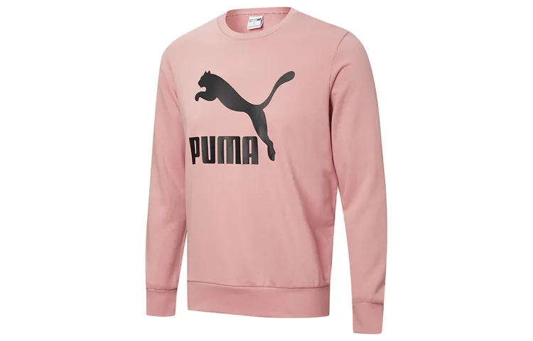 PUMA Sweatshirts Men's Wedding Pink Crew Neck Moderate Regular