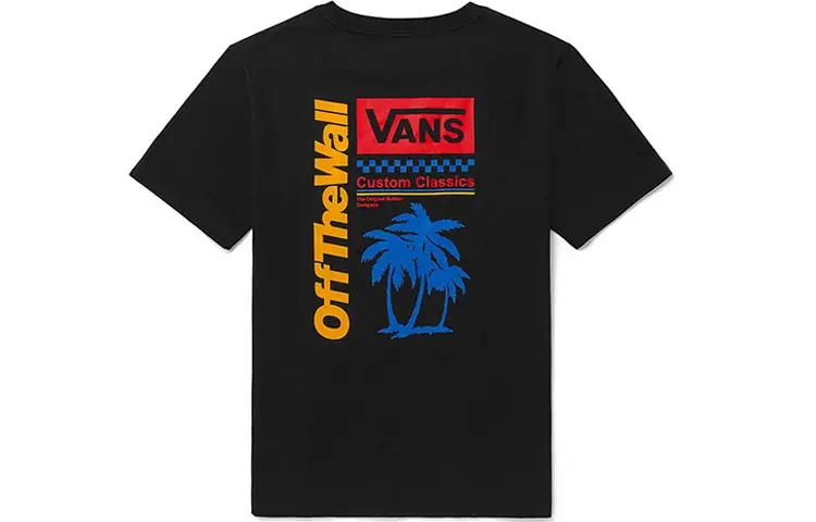 Vans T Shirts Unisex Black Crew Neck Moderate