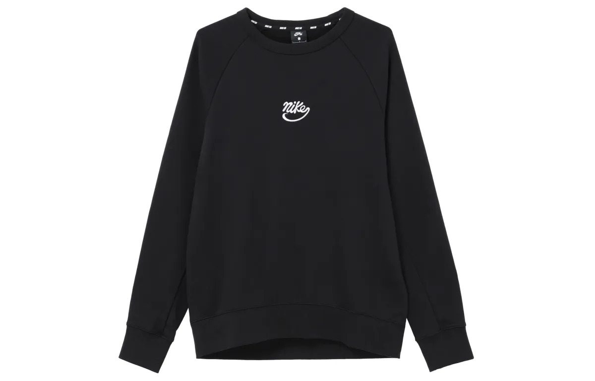 Nike Sweatshirts Men's Black Crew Neck Moderate Straight Fit