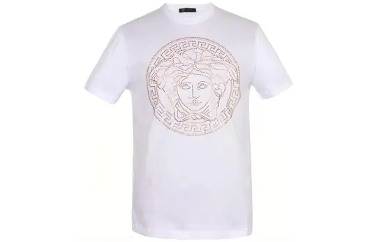 VERSACE Medusa Motif Studded T-shirt