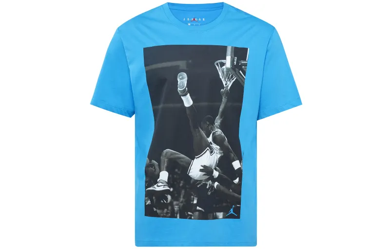 Jordan Hangtime T Shirts Men's Crew Neck Moderate Straight Fit