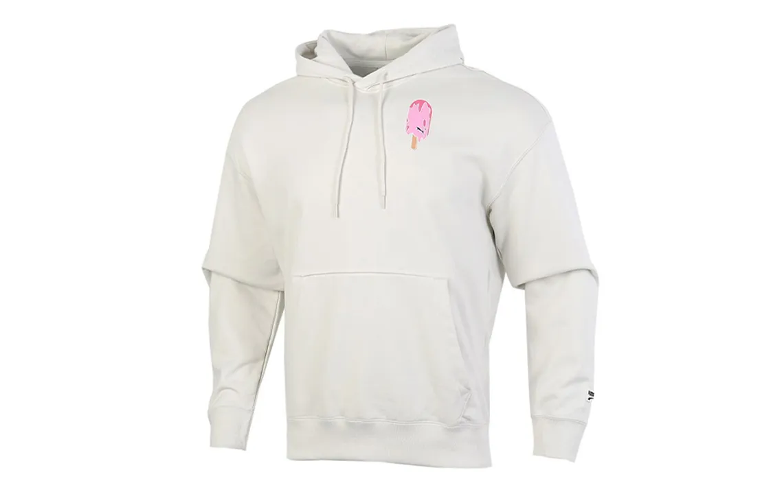 PUMA Sweatshirts Men's Smoke Gray Hooded Moderate Straight Fit