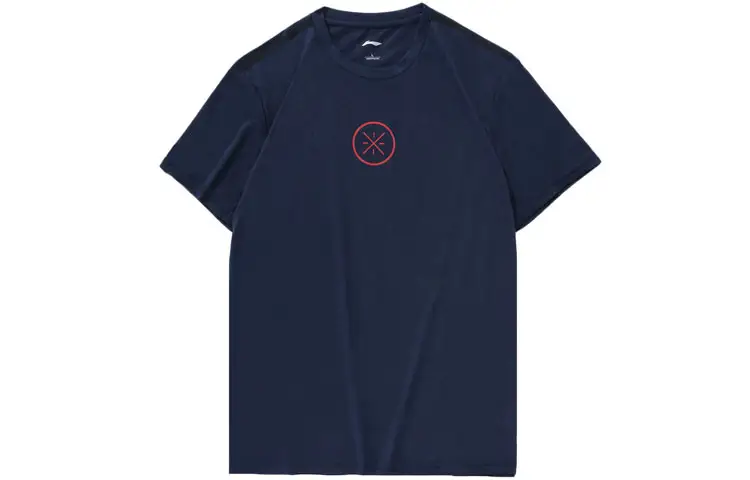 Li Ning T Shirts Men's Crew Neck Moderate Straight Fit