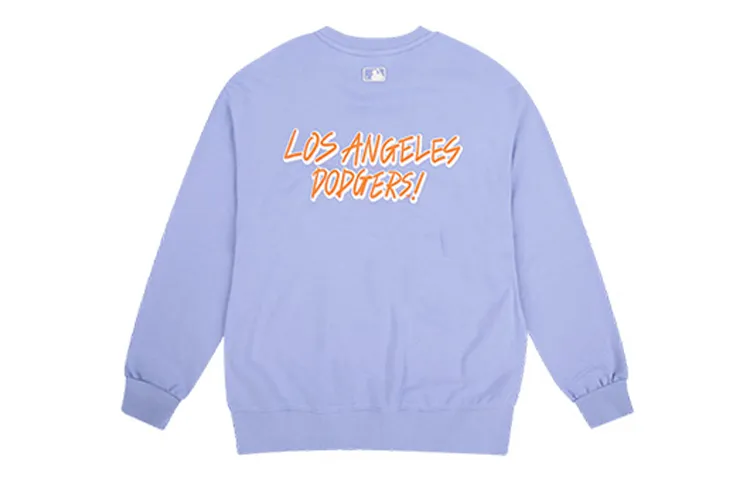 MLB Los Angeles Dodgers Sweatshirts Unisex Blue Purple Crew Neck Moderate Regular