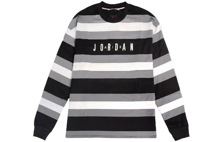 Jordan Air Tee Sweatshirts Men's Black Crew Neck Moderate Regular