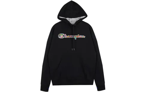 Champion Sweatshirts Unisex Black Hooded Thickened Regular