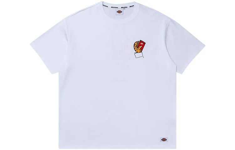 Dickies T Shirts Unisex White Crew Neck Moderate Straight Fit