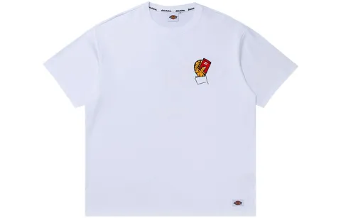 Dickies T Shirts Unisex White Crew Neck Moderate Straight Fit