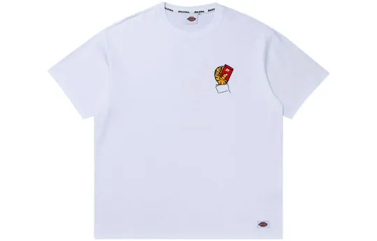 Dickies T Shirts Unisex White Crew Neck Moderate Straight Fit