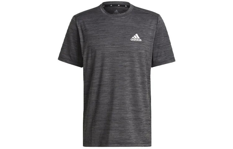 Adidas Set in Sleeve T Shirt Men's Metallic Black