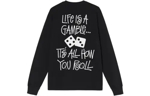 Stussy T Shirts Unisex Black Crew Neck Moderate Straight Fit