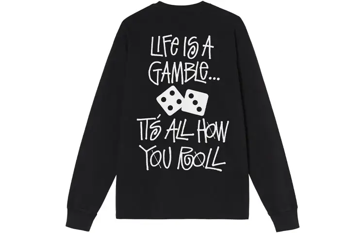 Stussy T Shirts Unisex Black Crew Neck Moderate Straight Fit
