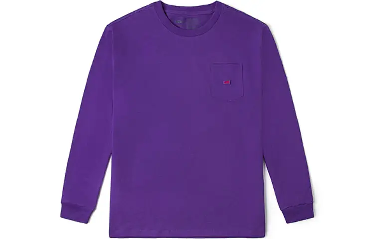 Vans T Shirts Unisex Purple Crew Neck Moderate Straight Fit