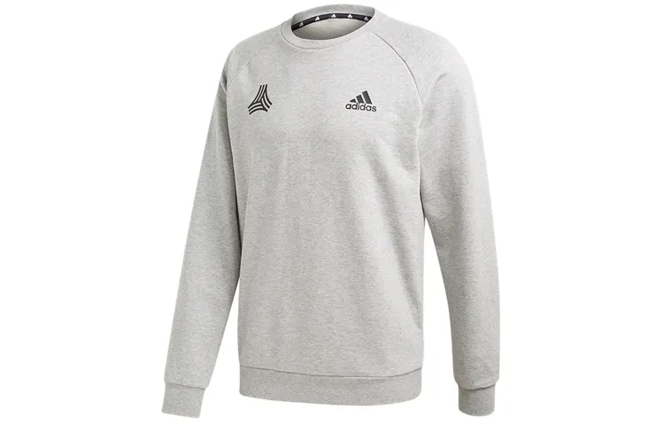 Adidas Sweatshirts Men's Light Gray Crew Neck Moderate Straight Fit