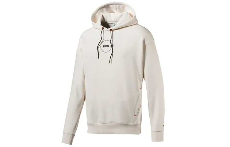 PUMA Sweatshirts Men's White Hooded Moderate Regular