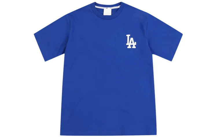 MLB Los Angeles Dodgers T-Shirts Unisex Blue Crew Neck Moderate Straight Fit