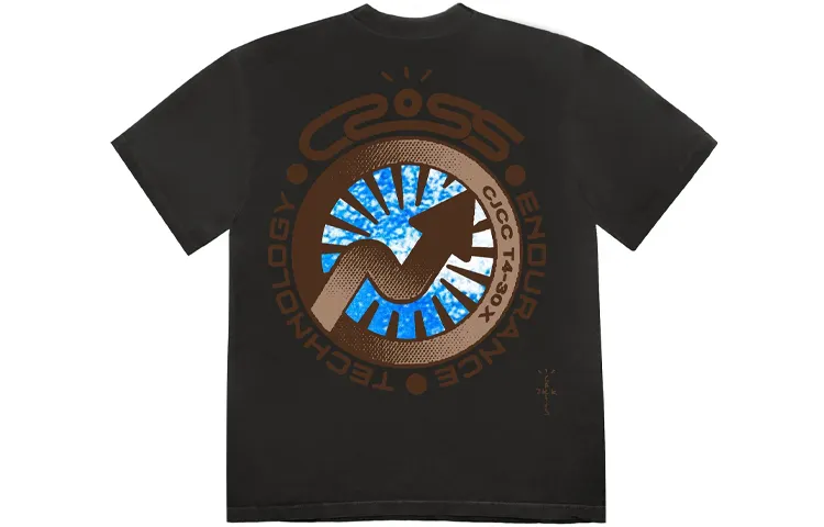 Travis Scott T Shirts Unisex Black Crew Neck Moderate Straight Fit