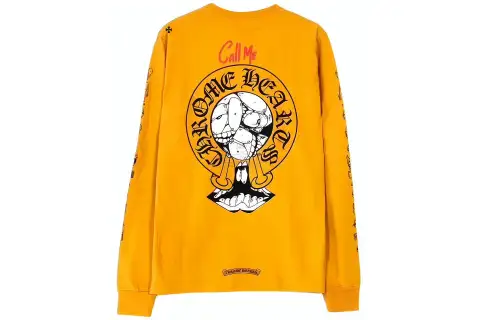Chrome Hearts Matty Boy Logo Crewneck Sweatshirt T Shirt Unisex Ginger Yellow