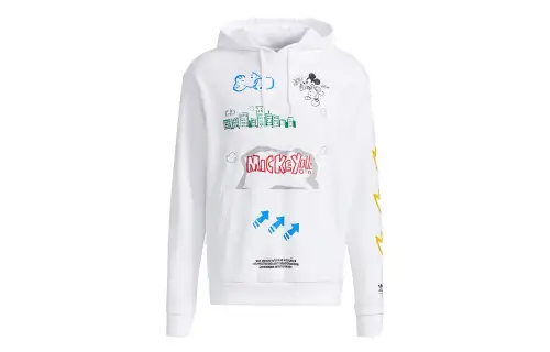 Adidas Originals Sweatshirts Men's White Hooded Moderate Regular