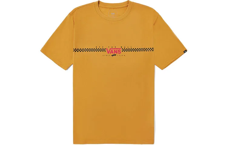 Vans T-Shirts Unisex Yellow Crew Neck Moderate Straight Fit