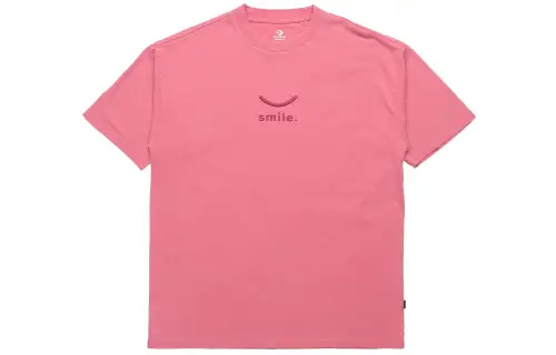 Converse Jack Purcell T Shirts Men's Madder Pink Crew Neck Moderate Straight Fit