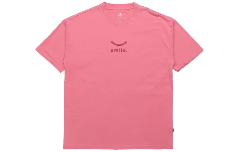 Converse Jack Purcell T Shirts Men's Madder Pink Crew Neck Moderate Straight Fit