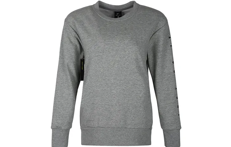 Nike Sweatshirts Women's Gray Crew Neck Moderate Regular