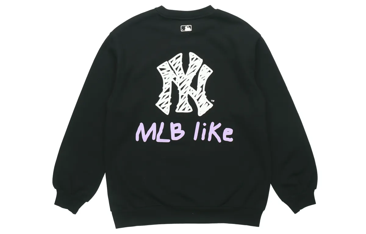 MLB Like Collection LIKE Collection, New York Yankees, Back Letter Logo Crew Neck Pullover Fleece Lined Sweatshirt