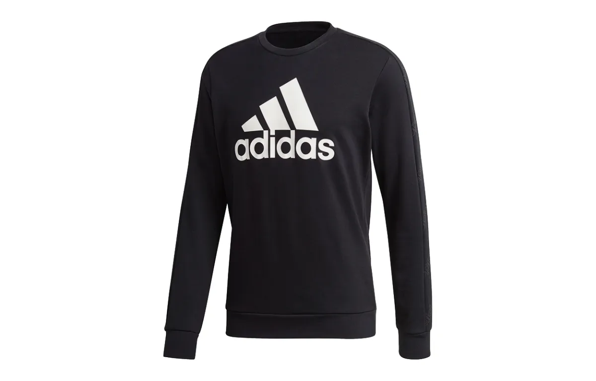 Adidas Sweatshirts Men's Black Crew Neck Moderate Regular