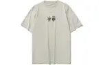 Li Ning Sports Fashion Collection T Shirts Unisex Beige Gray Crew Neck Moderate Straight Fit