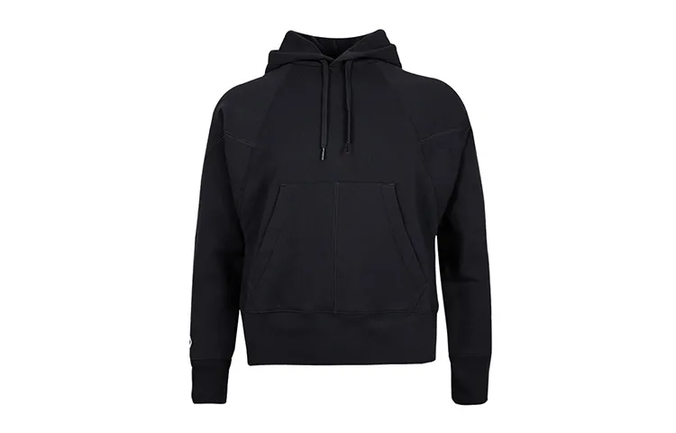 Converse Sweatshirts Unisex Black Hooded Moderate Straight Fit